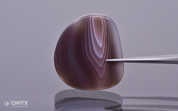 Botswana Agate convex flat irregular 26.5×24 mm